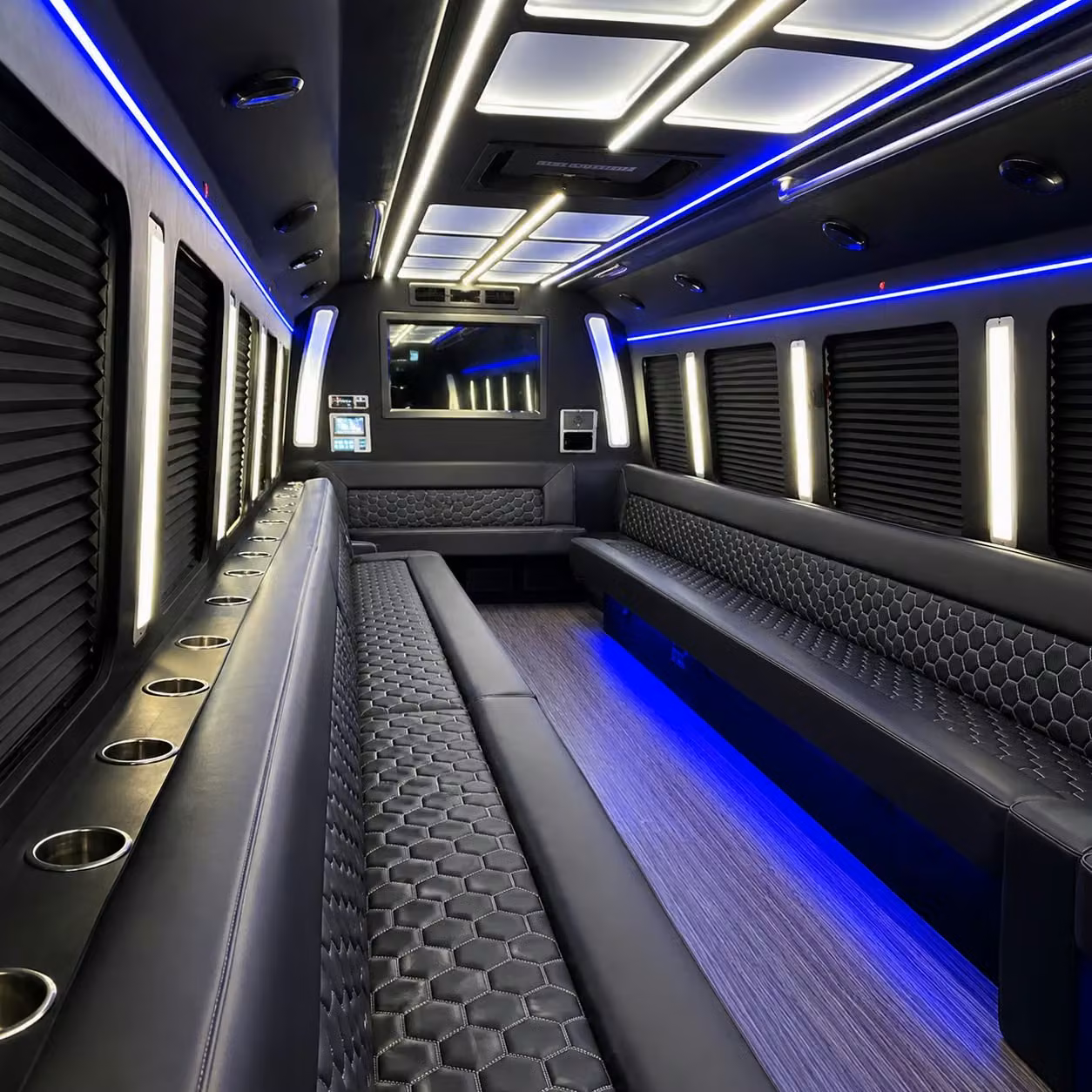 prom night party buses in quincy come loaded with the right amenities