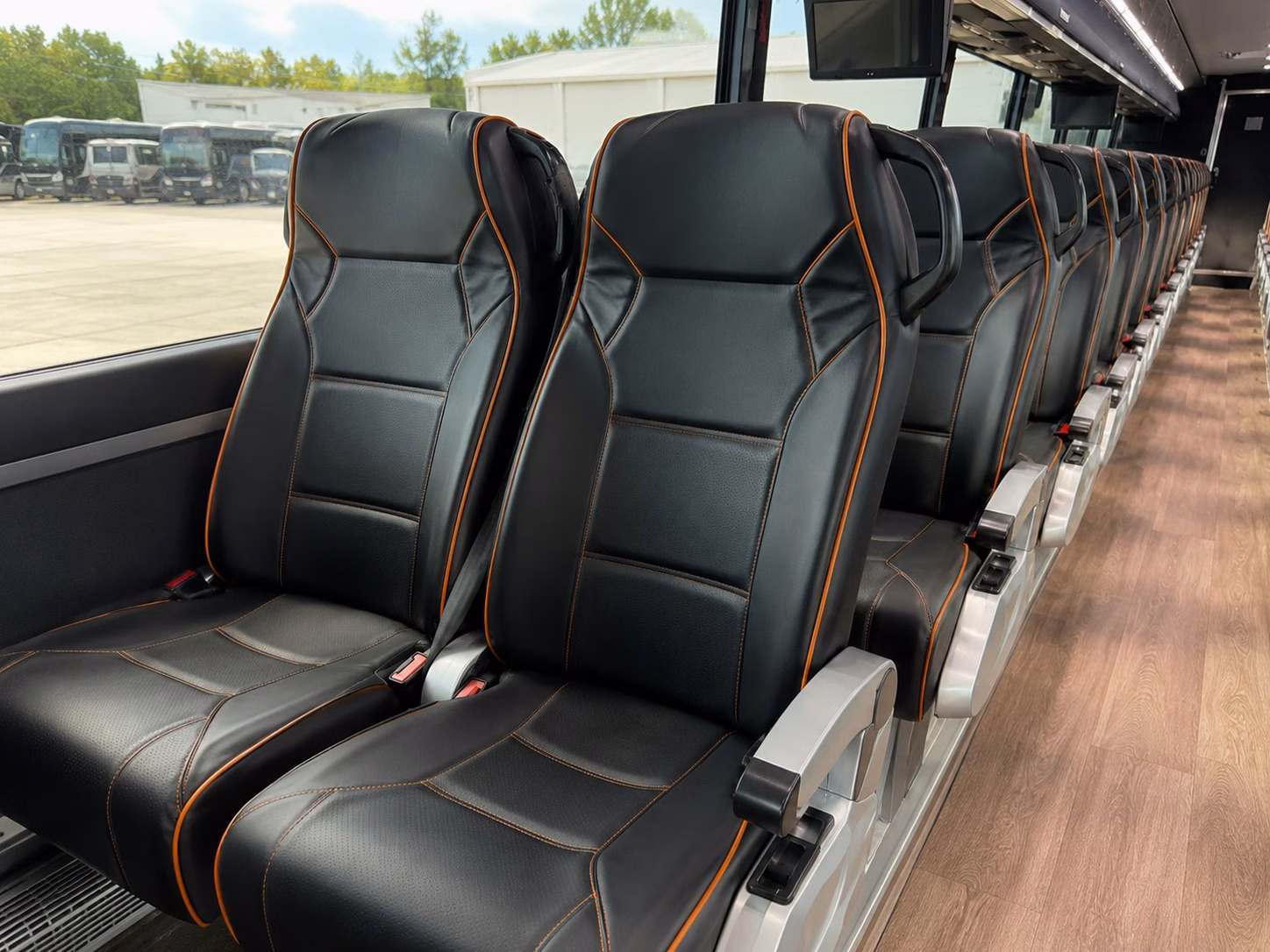 quincy charter bus interior